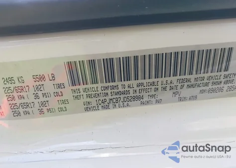 2018 Jeep Cherokee Latitude 4X4 из США, поврежденный, VIN 1C4PJMCB7JD528984